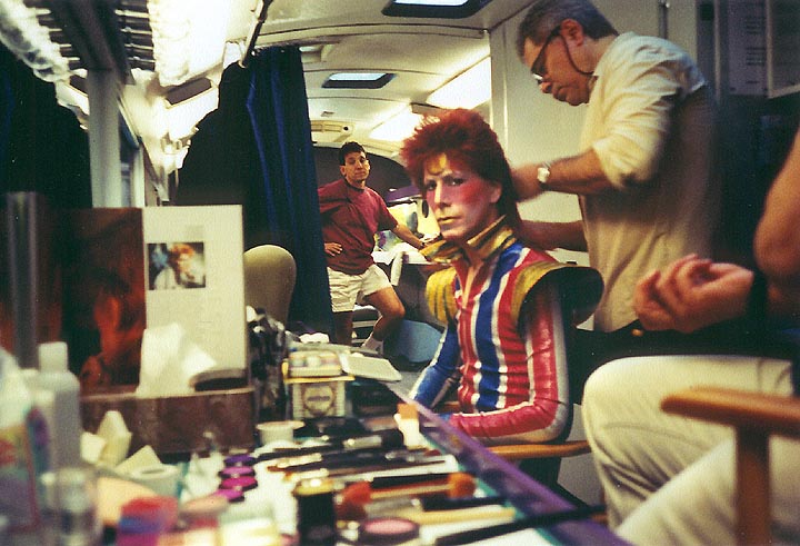 David Brighton on the commercial set